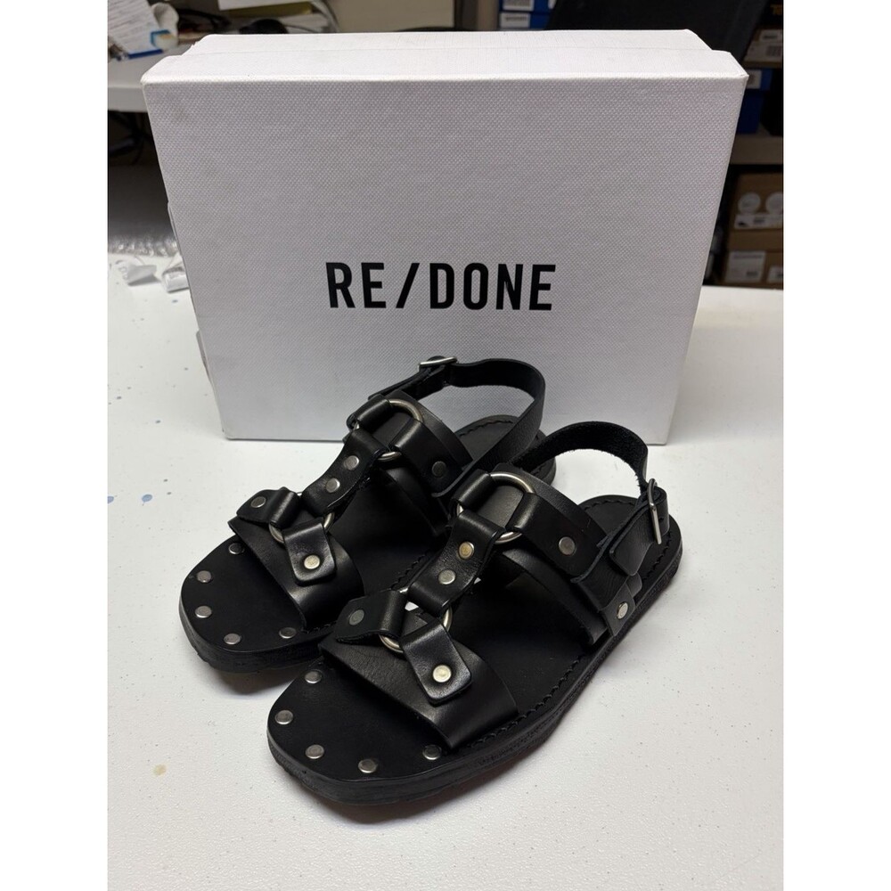 Re/Done 70’s Tire Tread Black Women’s Sandals Size 5M US New in Box